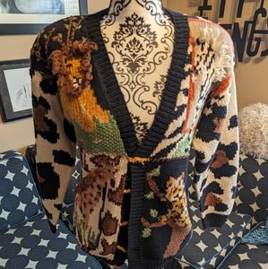 Vintage safari cardigan S